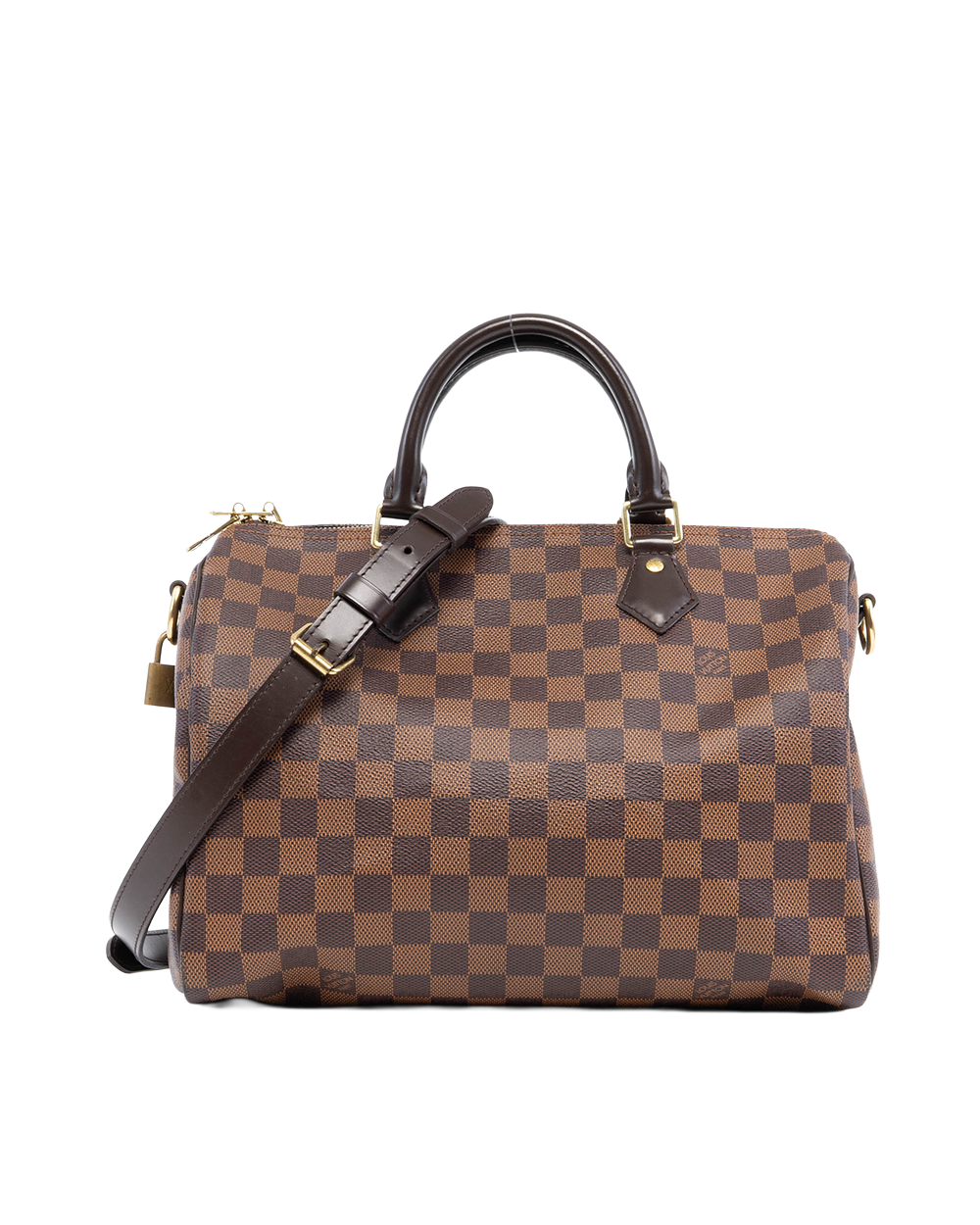 LV SPEEDY BAND 30 BROWN DAMIER CANVAS GHW MB4166 1144