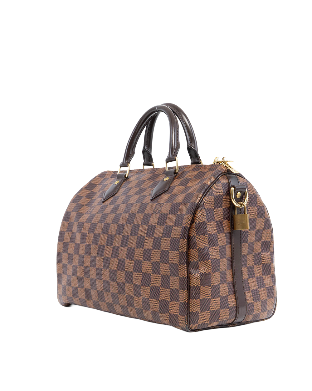 LV SPEEDY BAND 30 BROWN DAMIER CANVAS GHW MB4166 1147