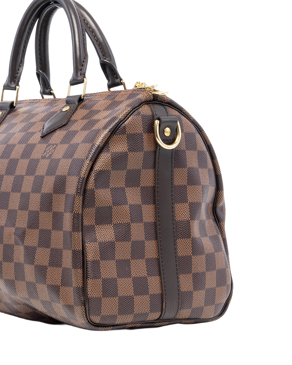 LV SPEEDY BAND 30 BROWN DAMIER CANVAS GHW MICROCHIP 03137