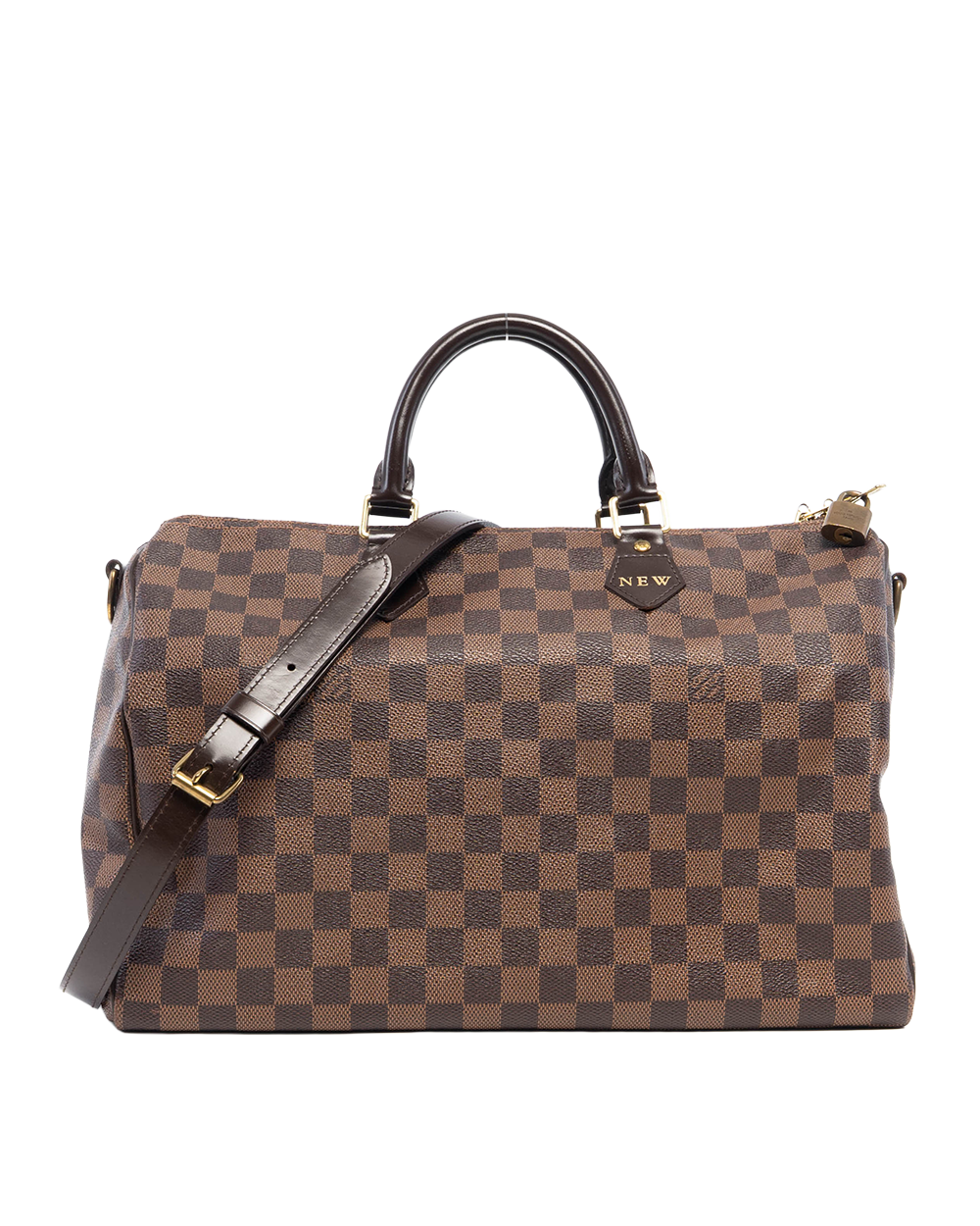 LV SPEEDY BAND 35 BROWN DAMIER CANVAS GHW DU2112 6207