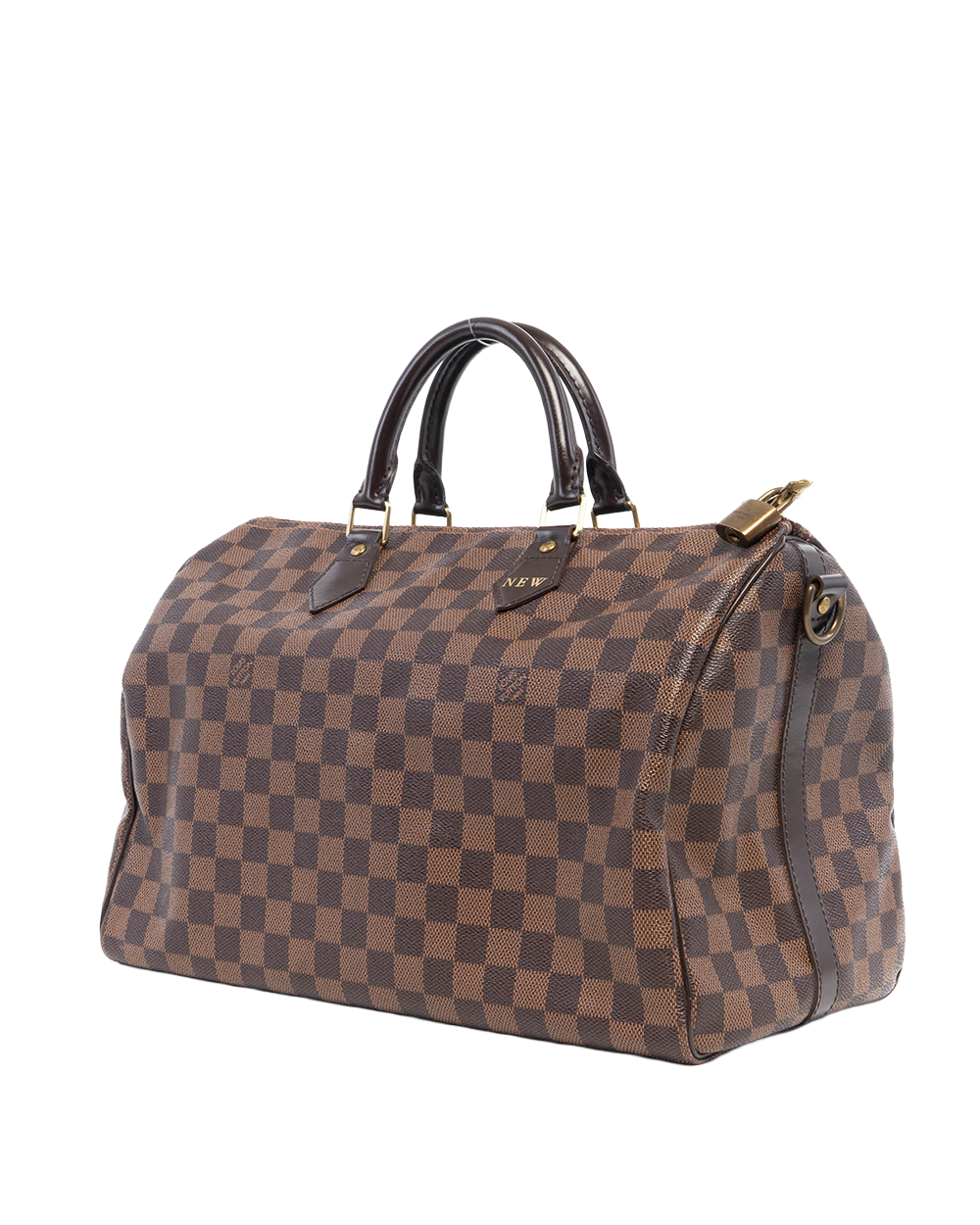 LV SPEEDY BAND 35 BROWN DAMIER CANVAS GHW DU2112 6209
