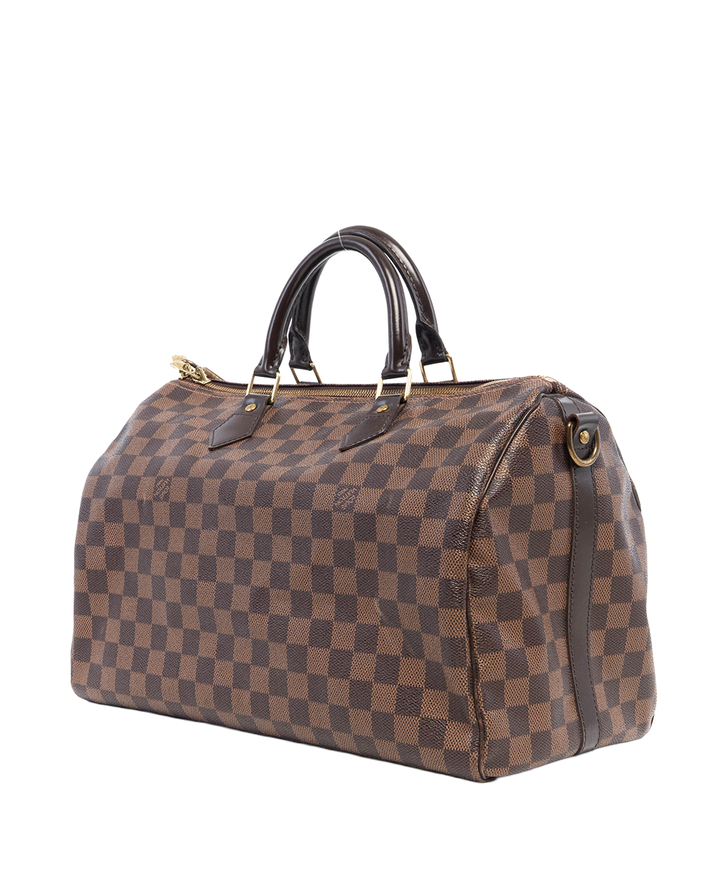 LV SPEEDY BAND 35 BROWN DAMIER CANVAS GHW DU2112 6210