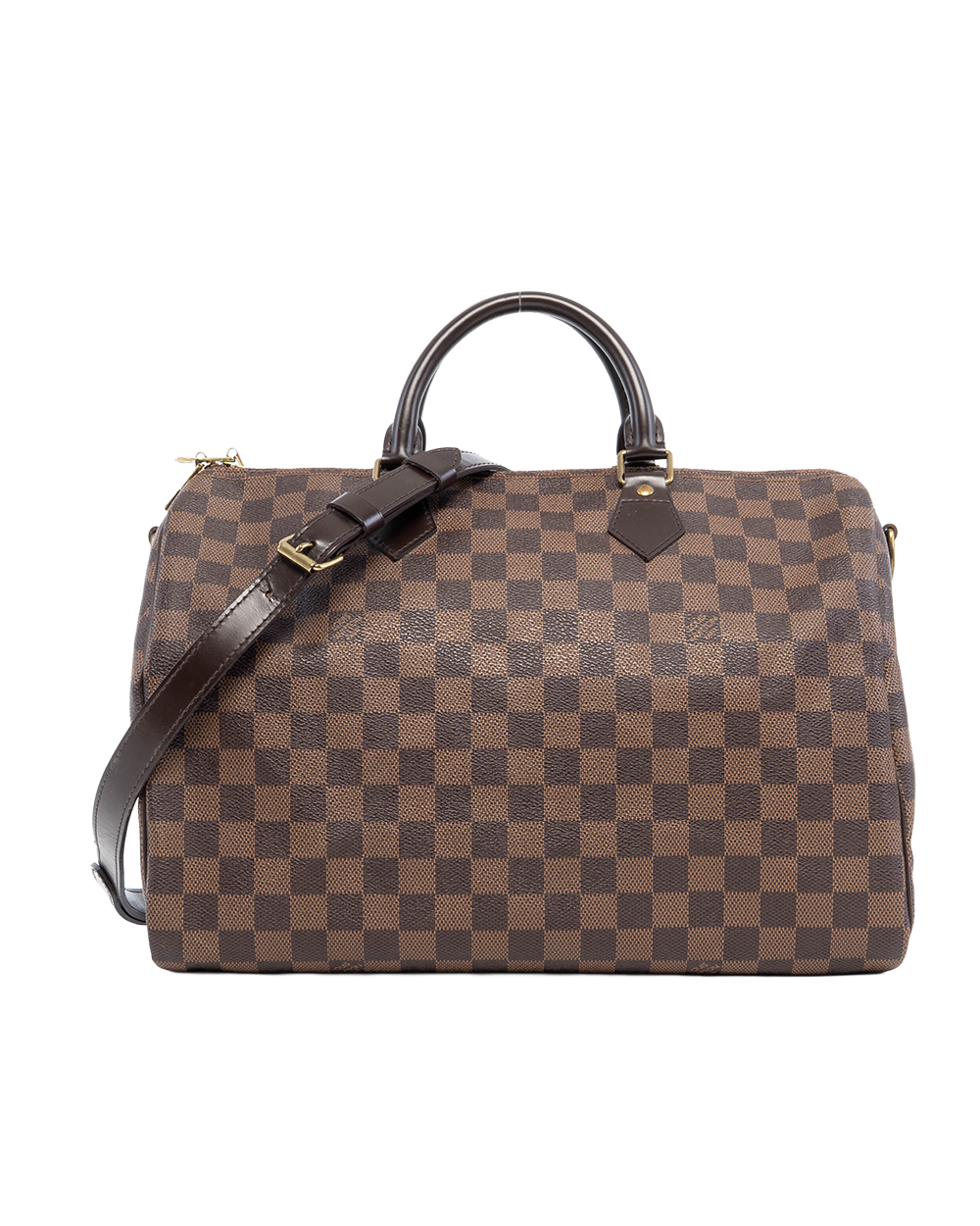 LV SPEEDY BAND 35 BROWN DAMIER CANVAS GHW SP1152 1175