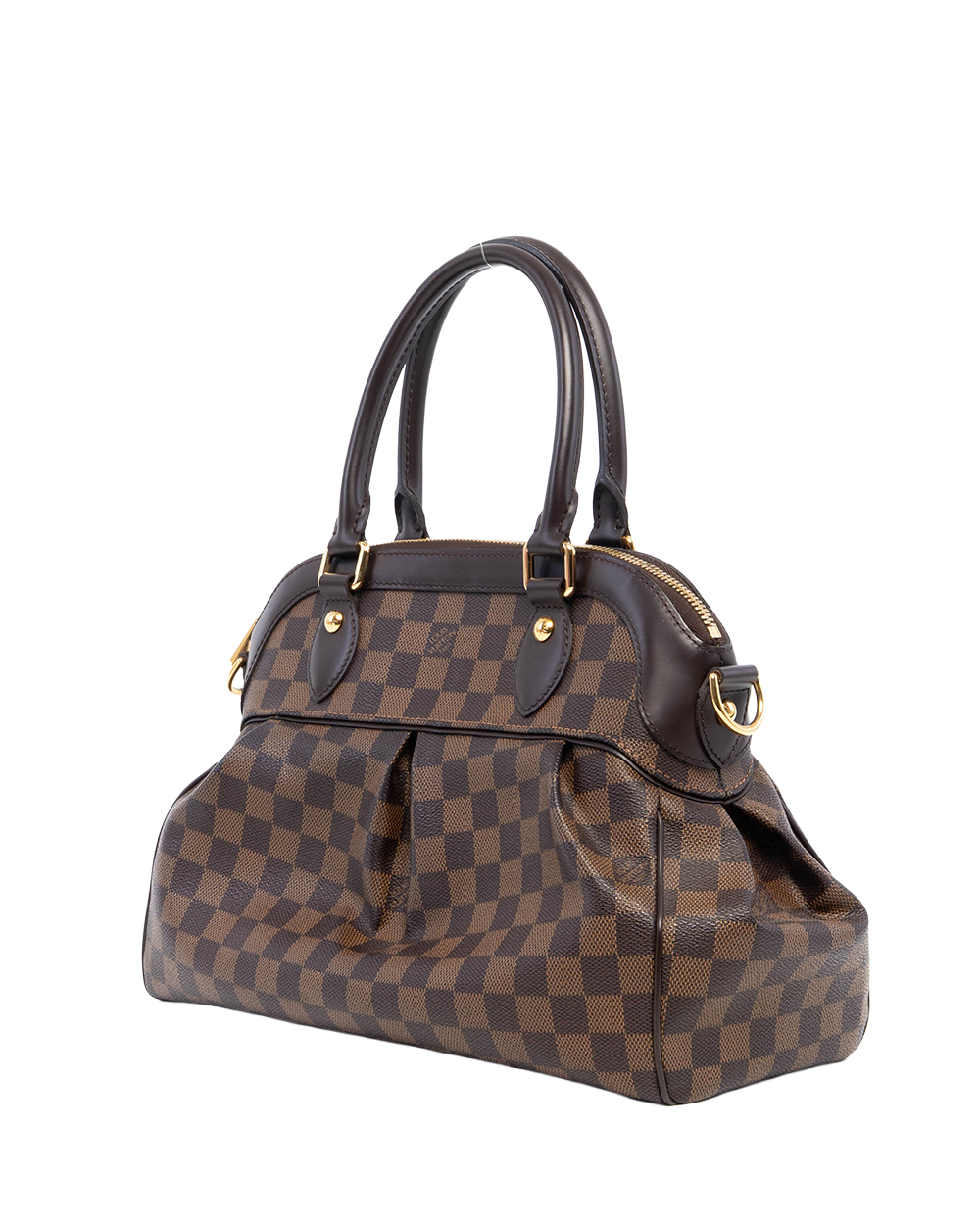 LV TREVI PM BROWN DAMIER CANVAS GHW FL1120 6176