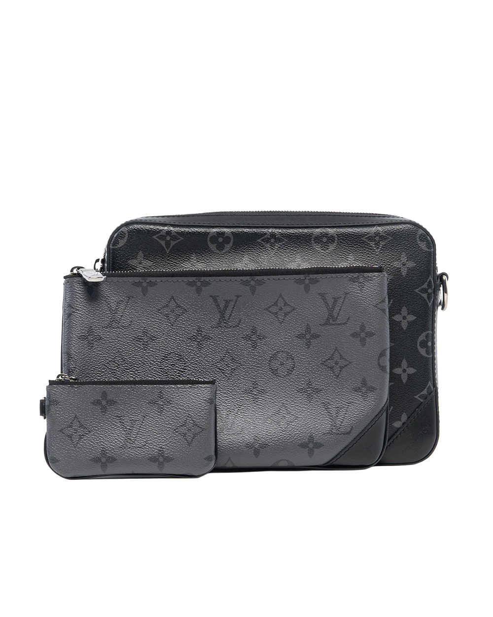 LV TRIO MESSENGER ECLIPSE MONOGRAM CANVAS SHW MICROCHIP 0484
