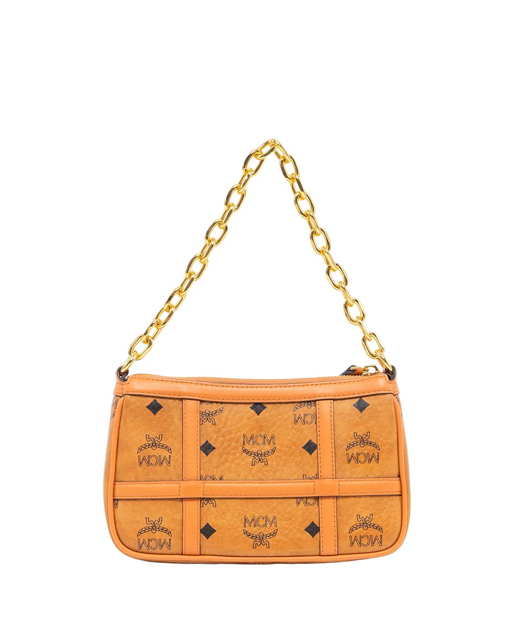 MCM AREN SHOULDER BAG BROWN CANVAS GHW MWSBAER01CO001 5219