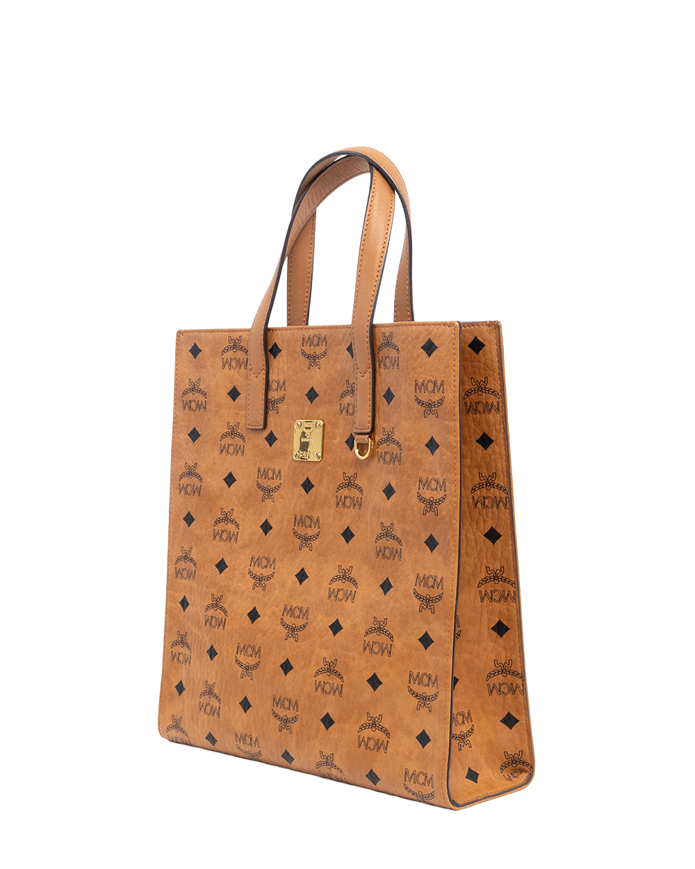 MCM AREN TOTE BROWN CANVAS GHW MMTCSKC03CO001 04629