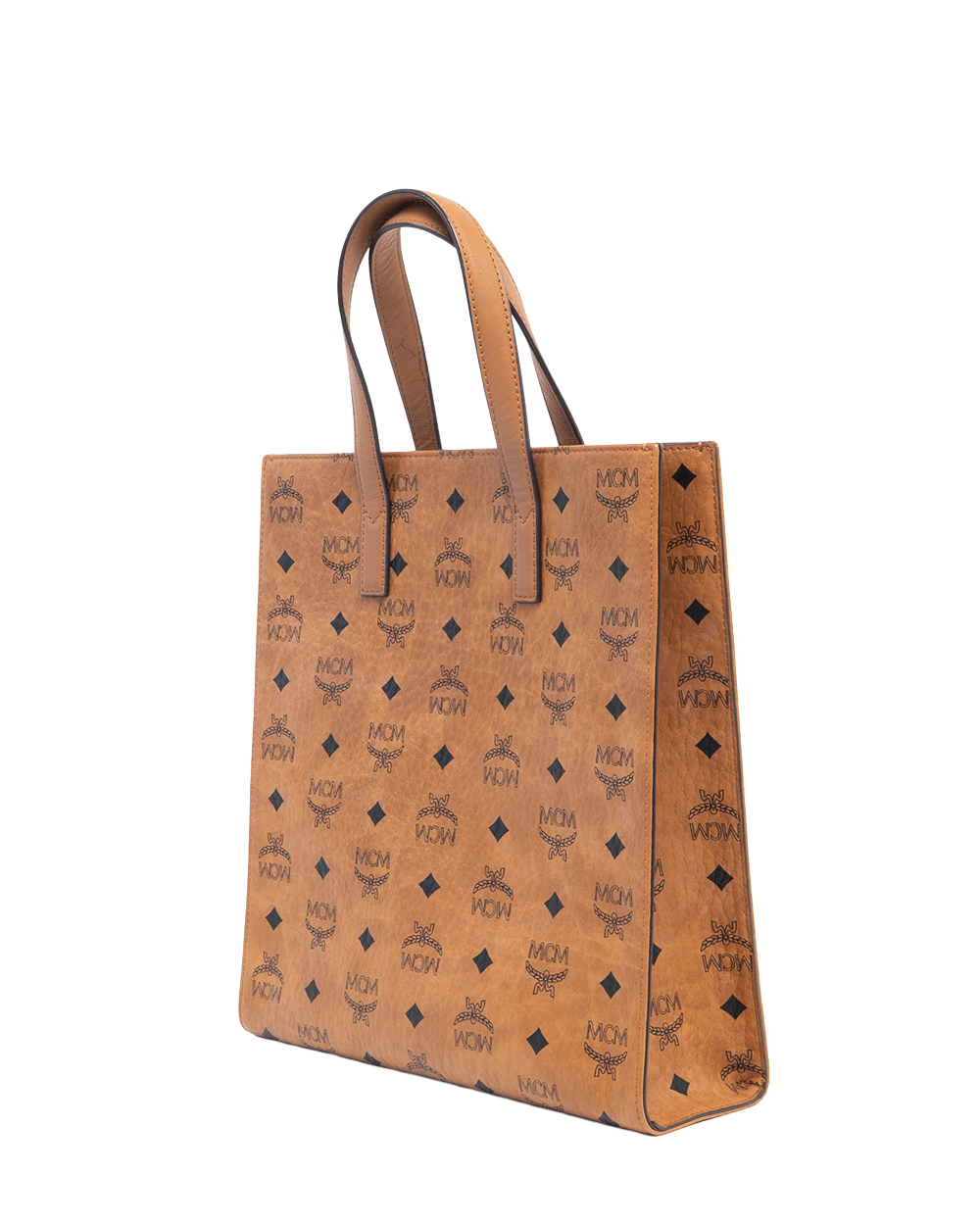 MCM AREN TOTE BROWN CANVAS GHW MMTCSKC03CO001 04631