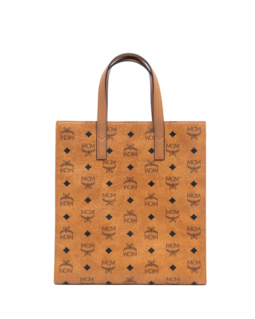 MCM AREN TOTE BROWN CANVAS GHW MMTCSKC03CO001 04632