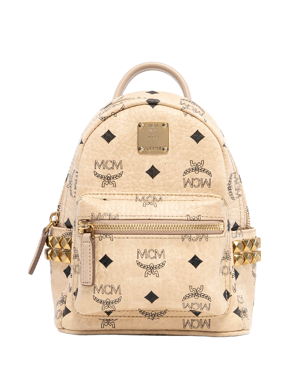 MCM BACKPACK MINI BEIGE CALF SHW MMK6AVE921IG001 04390