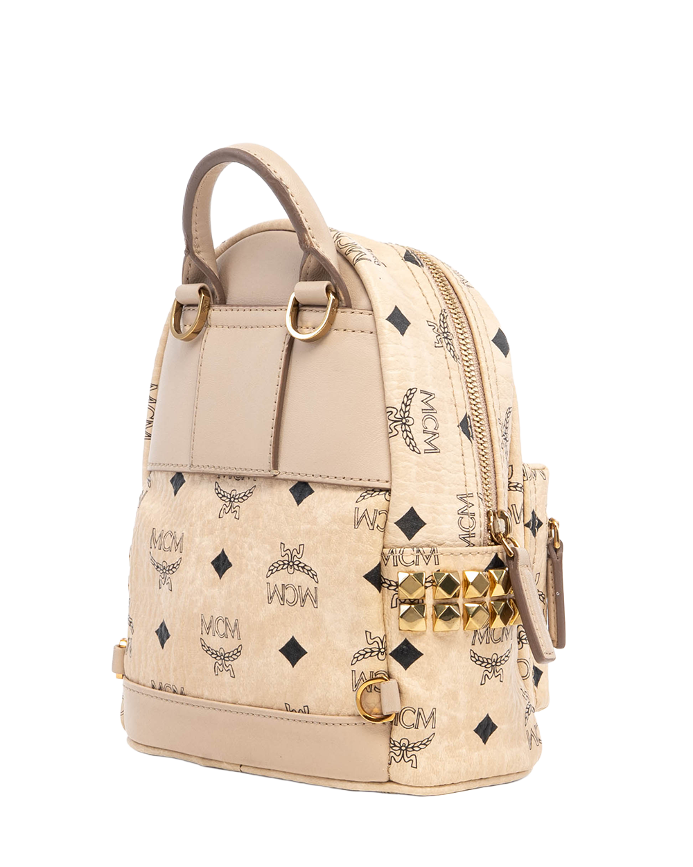 MCM BACKPACK MINI BEIGE CALF SHW MMK6AVE921IG001 04392