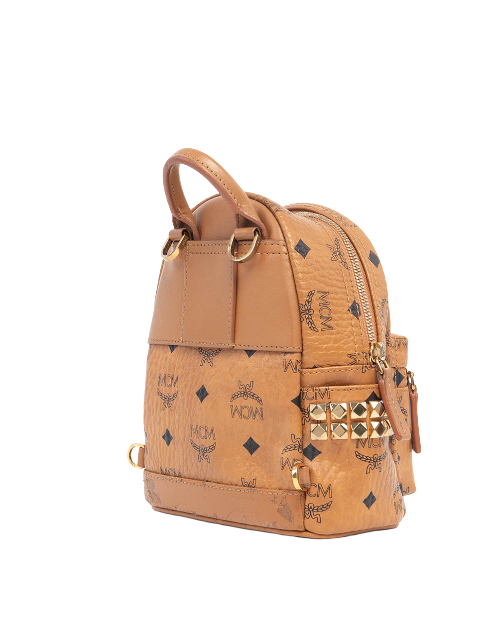 MCM BACKPACK MINI BROWN CALF GHW 04274