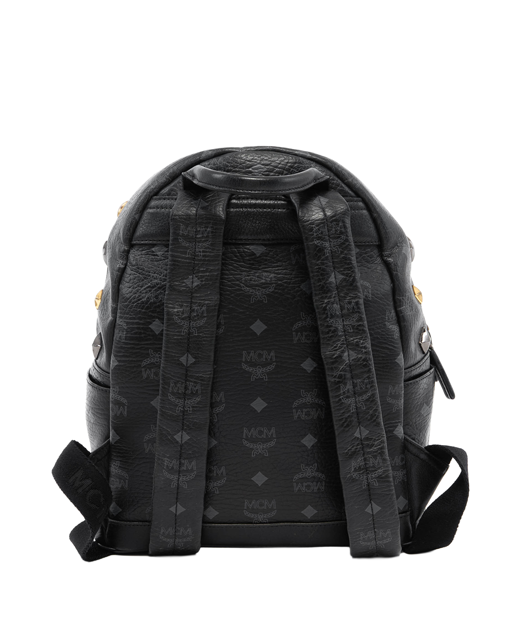 MCM BACKPACK ROCKSTUD MEDIUM BLACK CALF GHW MMK5SVE19BK0 09229