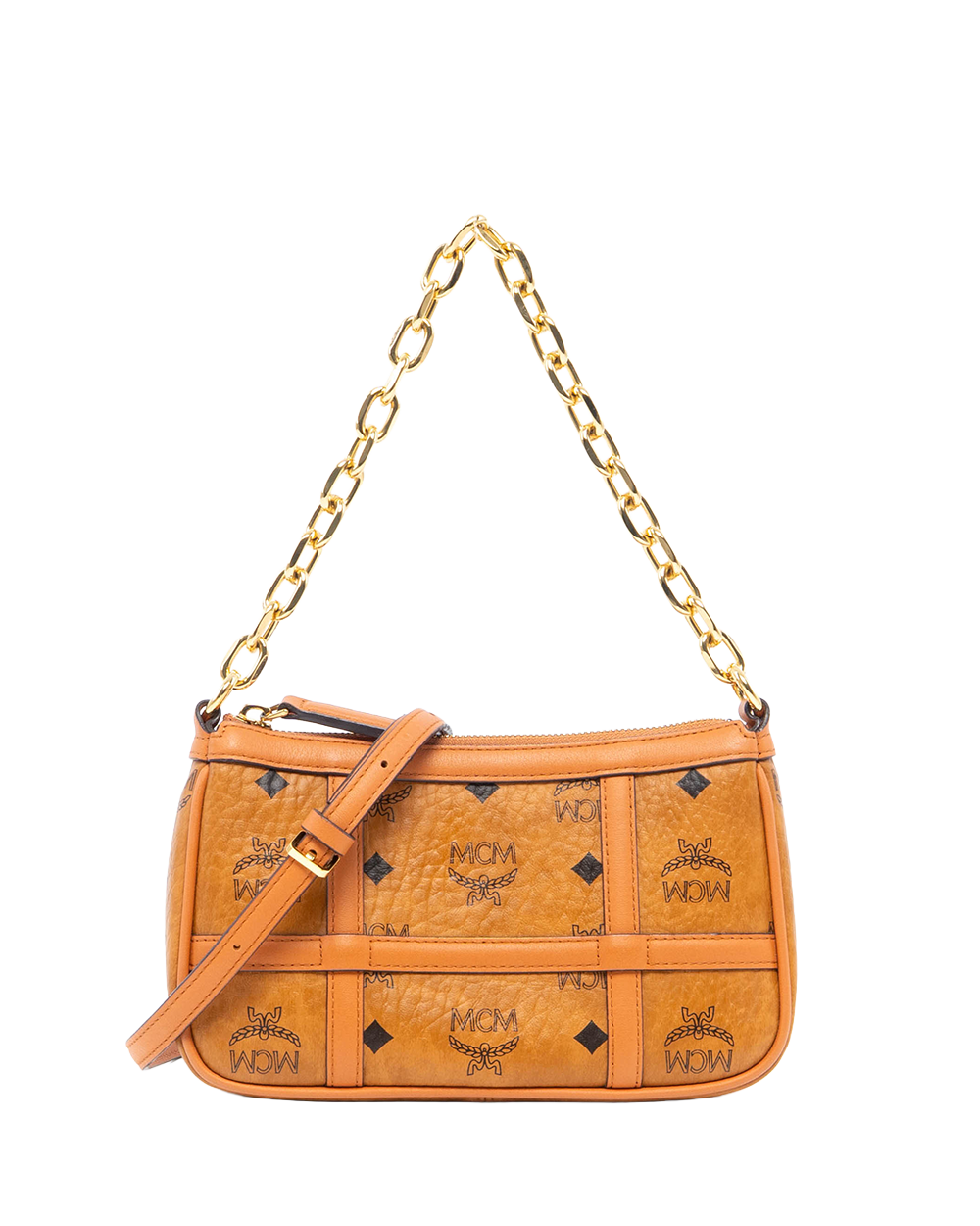 MCM HOBO BROWN CANVAS GHW MWSBAER01CO001 0529