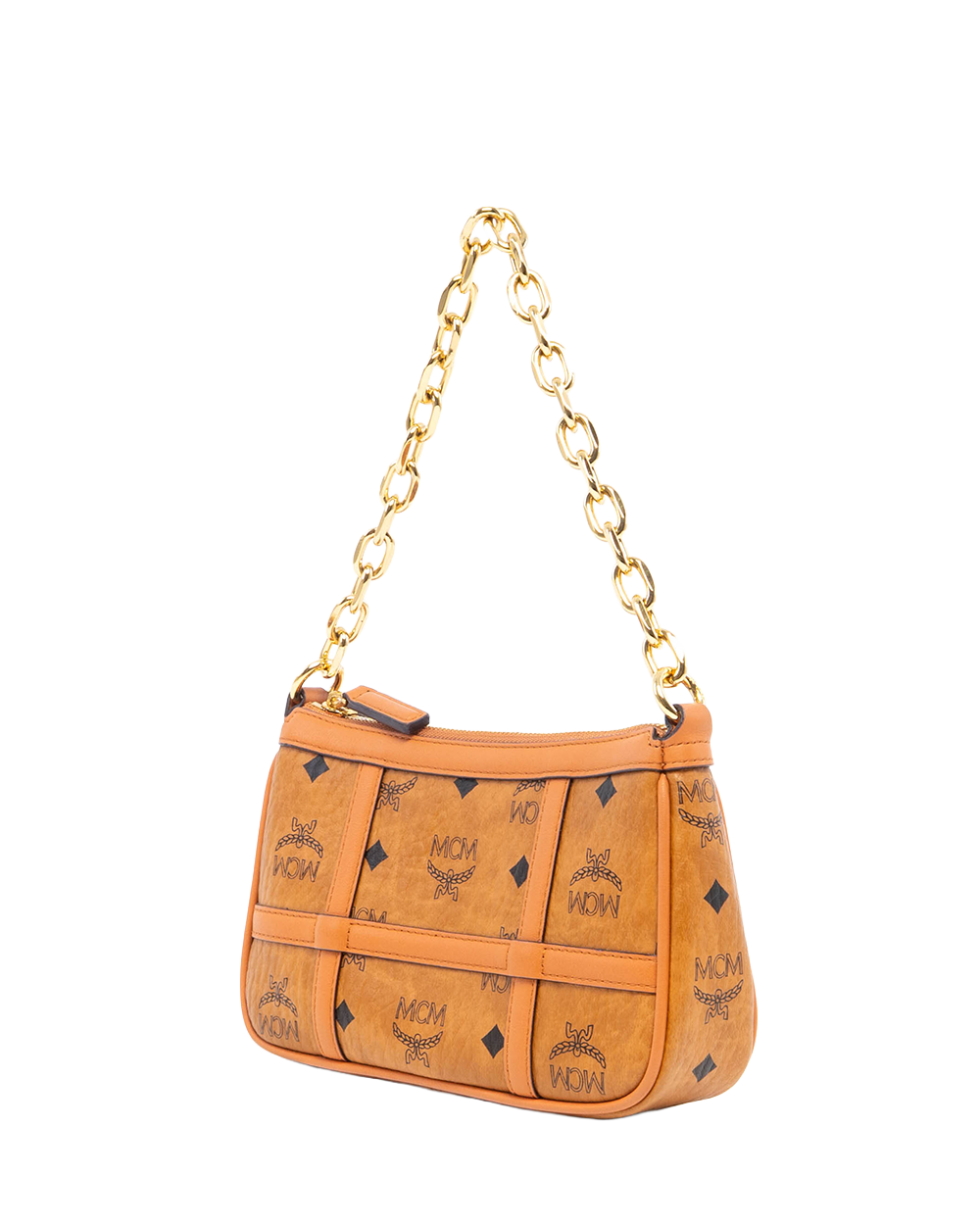 MCM HOBO BROWN CANVAS GHW MWSBAER01CO001 0531