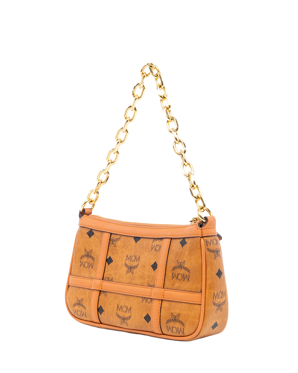 MCM HOBO BROWN CANVAS GHW MWSBAER01CO001 0532