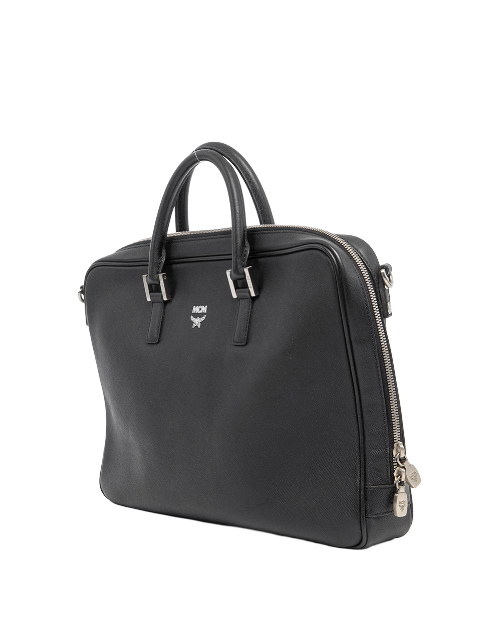MCM LABTOP BAG BLACK CANVAS SHW 04616