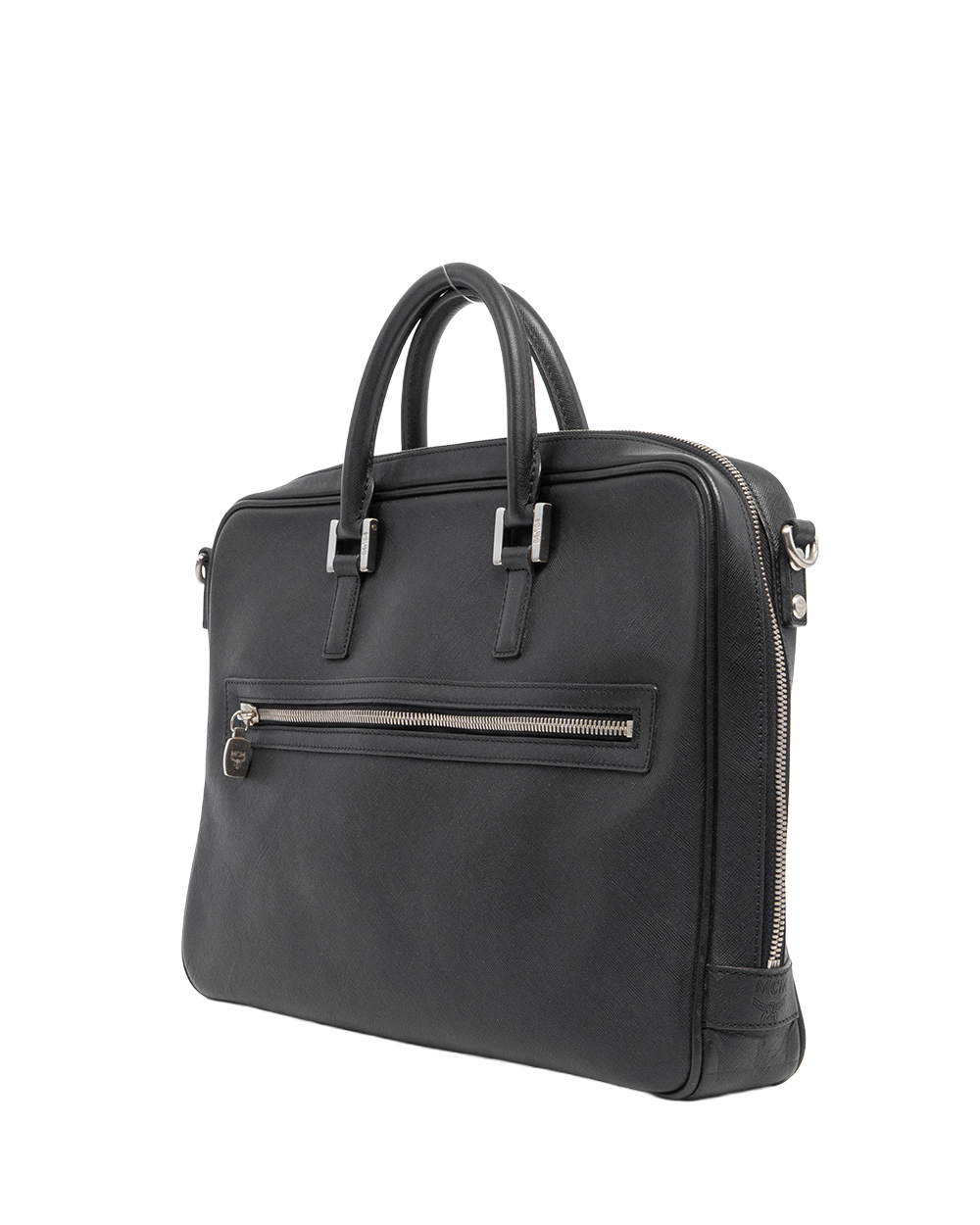 MCM LABTOP BAG BLACK CANVAS SHW 04617