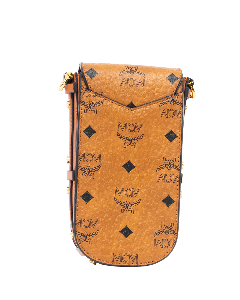 MCM PHONE BAG BROWN CANVAS GHW MWRASPA04CO001 1214