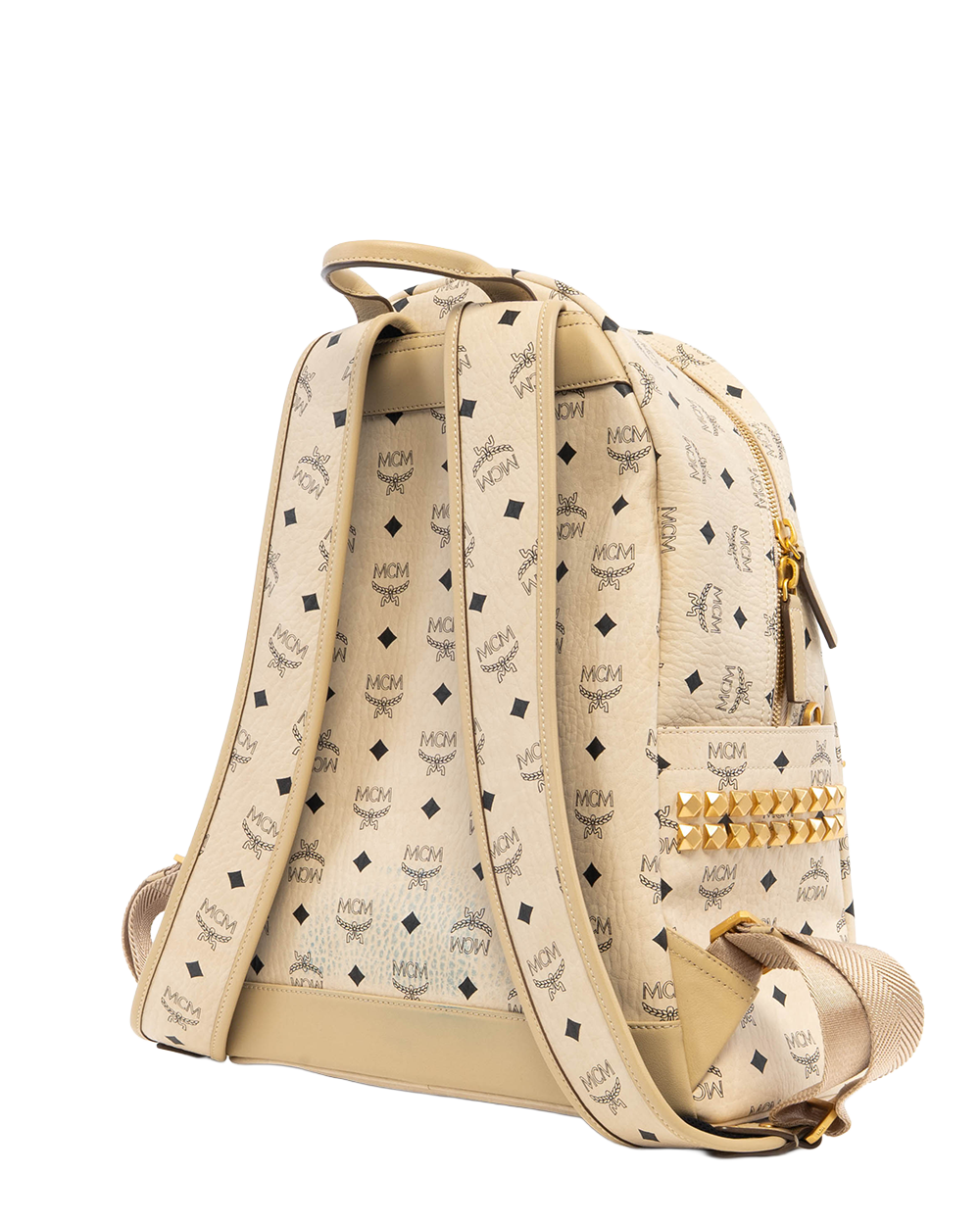 MCM STARK BACKPACK LARGE BEIGE CANVS GHW MMKAAVE09IB001 2931