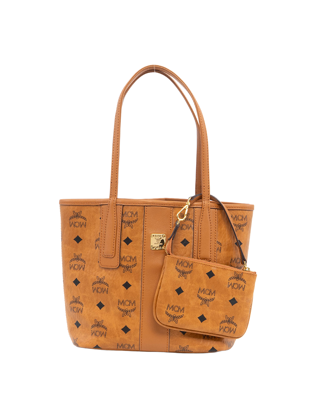 MCM TOTE BAG MINI BROWN CANVAS GHW MWPDALR01CO001 08720