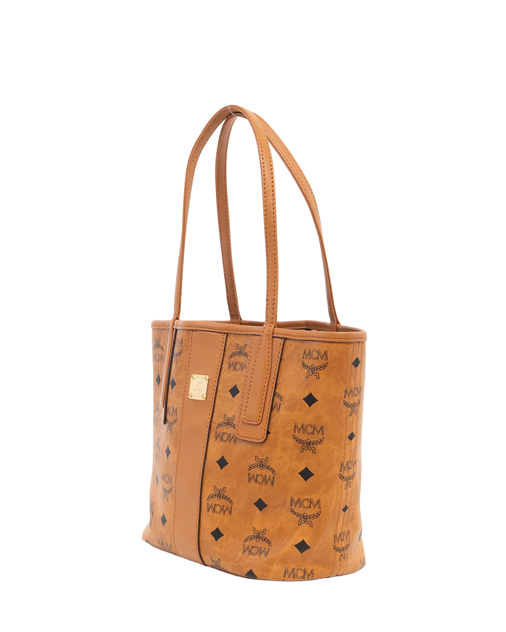 MCM TOTE BAG MINI BROWN CANVAS GHW MWPDALR01CO001 08723