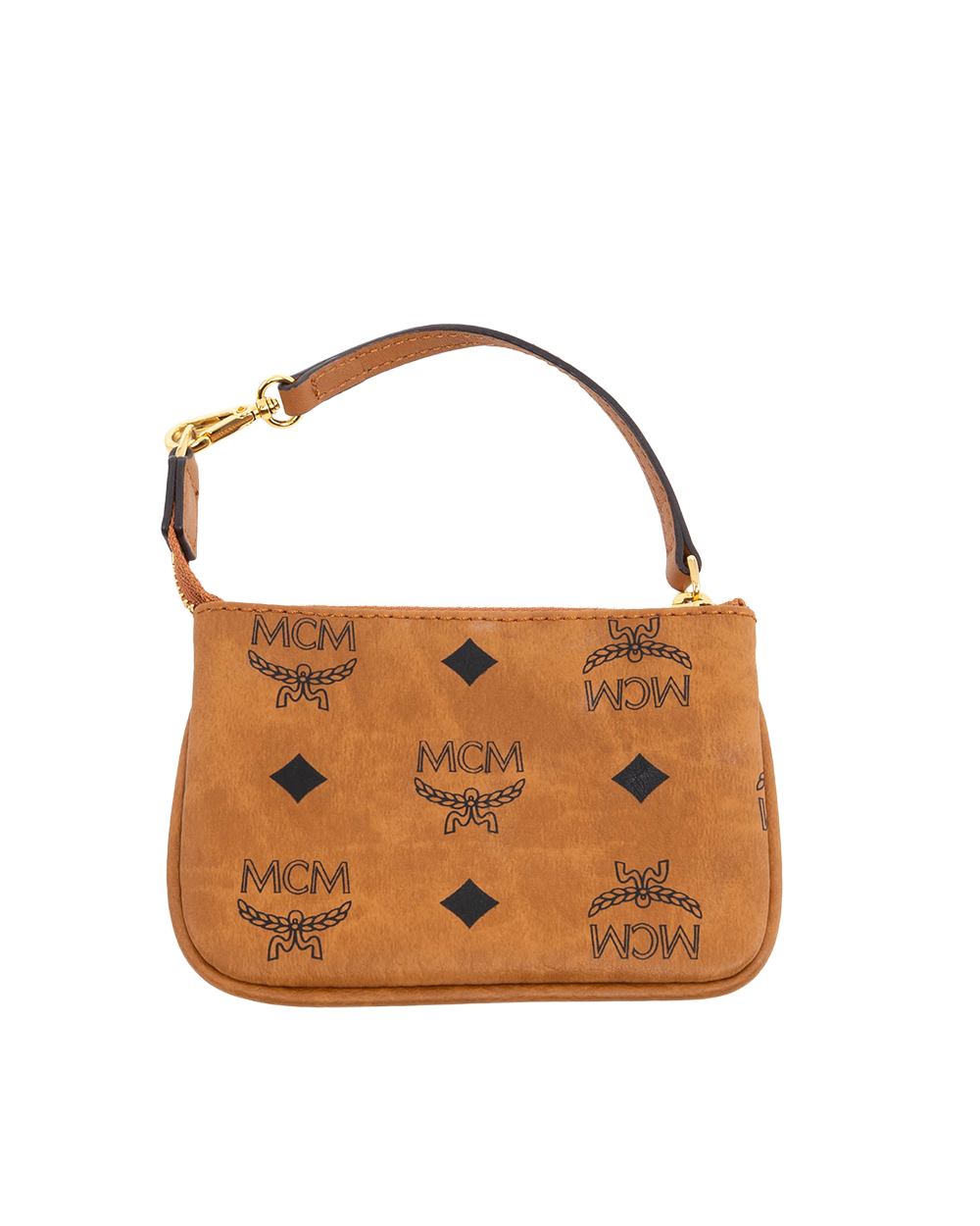 MCM TOTE BAG MINI BROWN CANVAS GHW MWPDALR01CO001 08731
