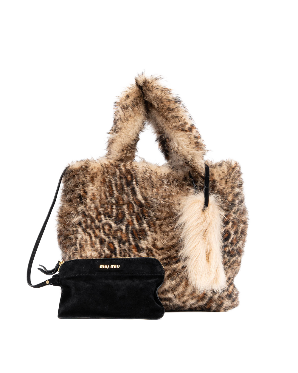 MIU MIU TOTE BAG BROWN MONTONE MACULAT GHW 5BG241 1318