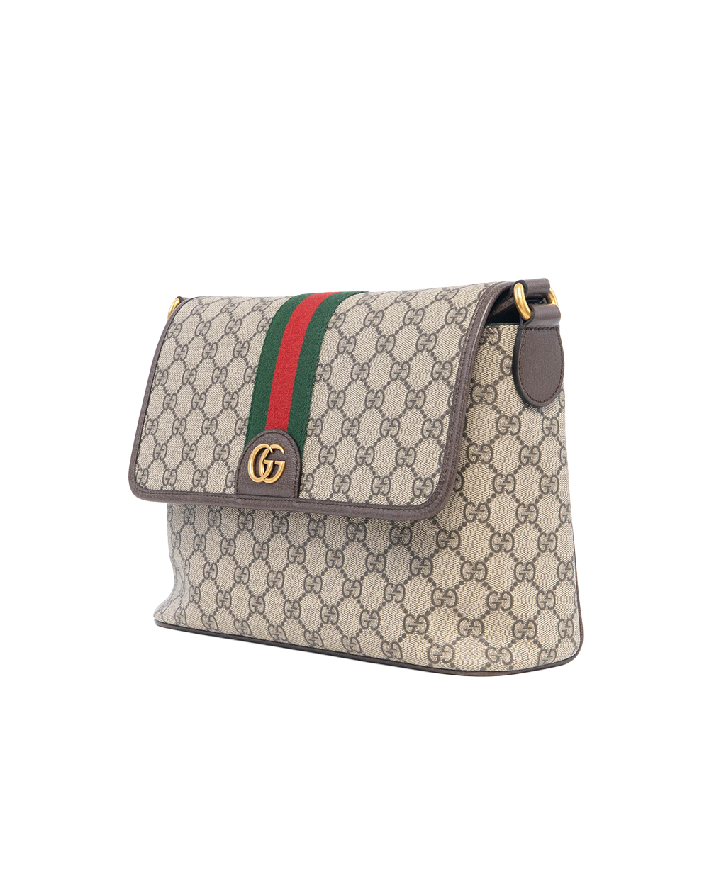NEW GUCCI OPHIDIA MESSENGER MEDIUM BROWN GREEN GG MONOGRAM CANVAS GHW 834467 493075 4019