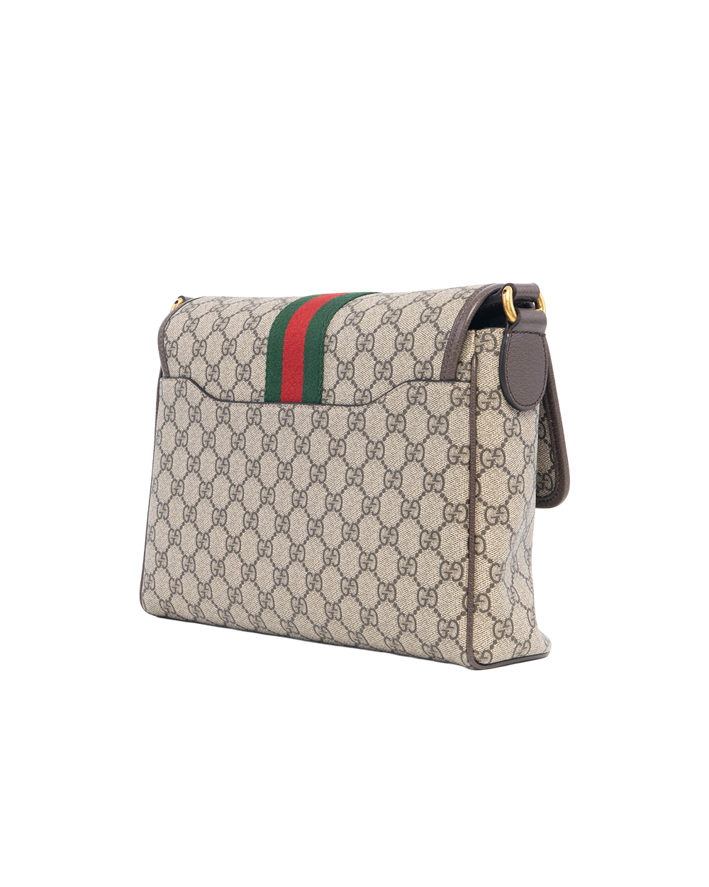 NEW GUCCI OPHIDIA MESSENGER MEDIUM BROWN GREEN GG MONOGRAM CANVAS GHW 834467 493075 4020