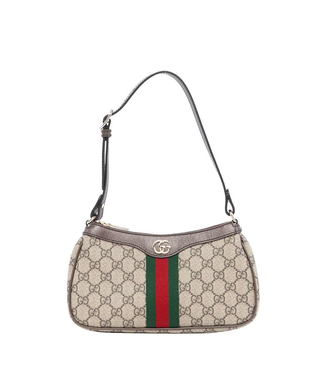 NEW GUCCI OPHIDIA SHOULDER BAG SMALL BROWN GG MONOGRAM CANVAS GHW 841341 218817 0176