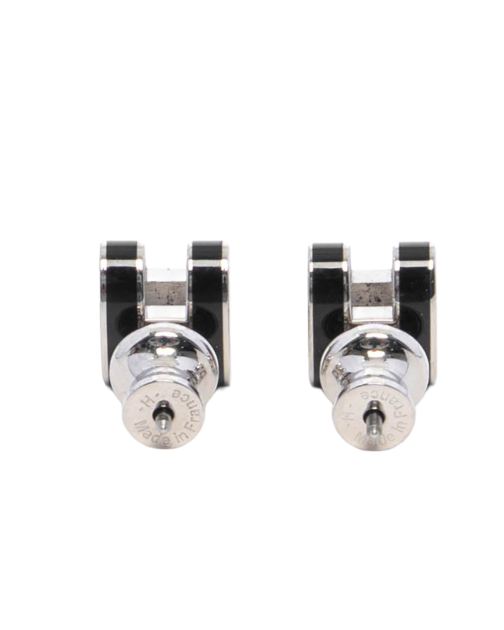 NEW HERMES H POP EARRINGS MINI BLACK NOIR SHW ST 02 65 3232