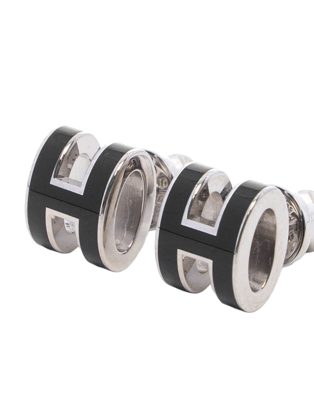 NEW HERMES H POP EARRINGS MINI BLACK NOIR SHW ST 02 65 3233