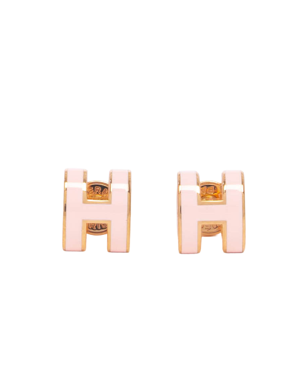 NEW HERMES H POP EARRINGS MINI PINK ROSE DRAGEE RGHW ST 02 65 3236