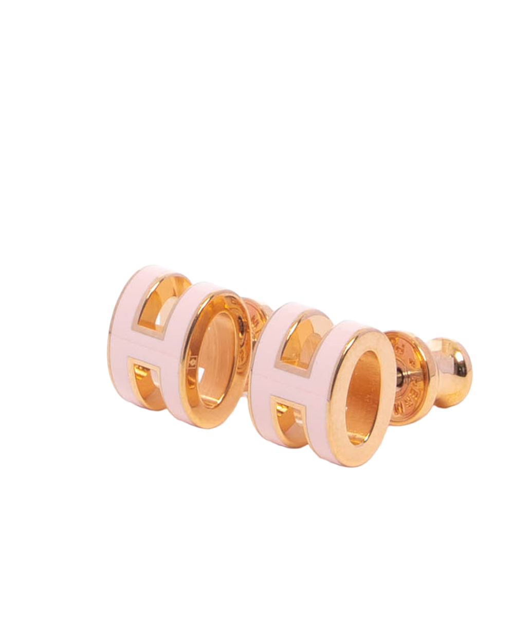 NEW HERMES H POP EARRINGS MINI PINK ROSE DRAGEE RGHW ST 02 65 3237