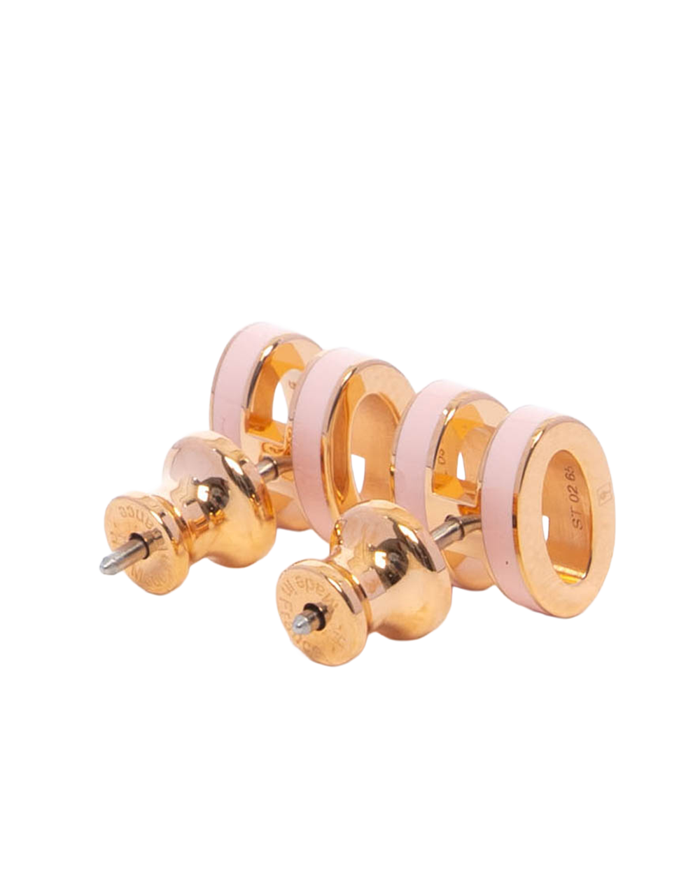 NEW HERMES H POP EARRINGS MINI PINK ROSE DRAGEE RGHW ST 02 65 3238