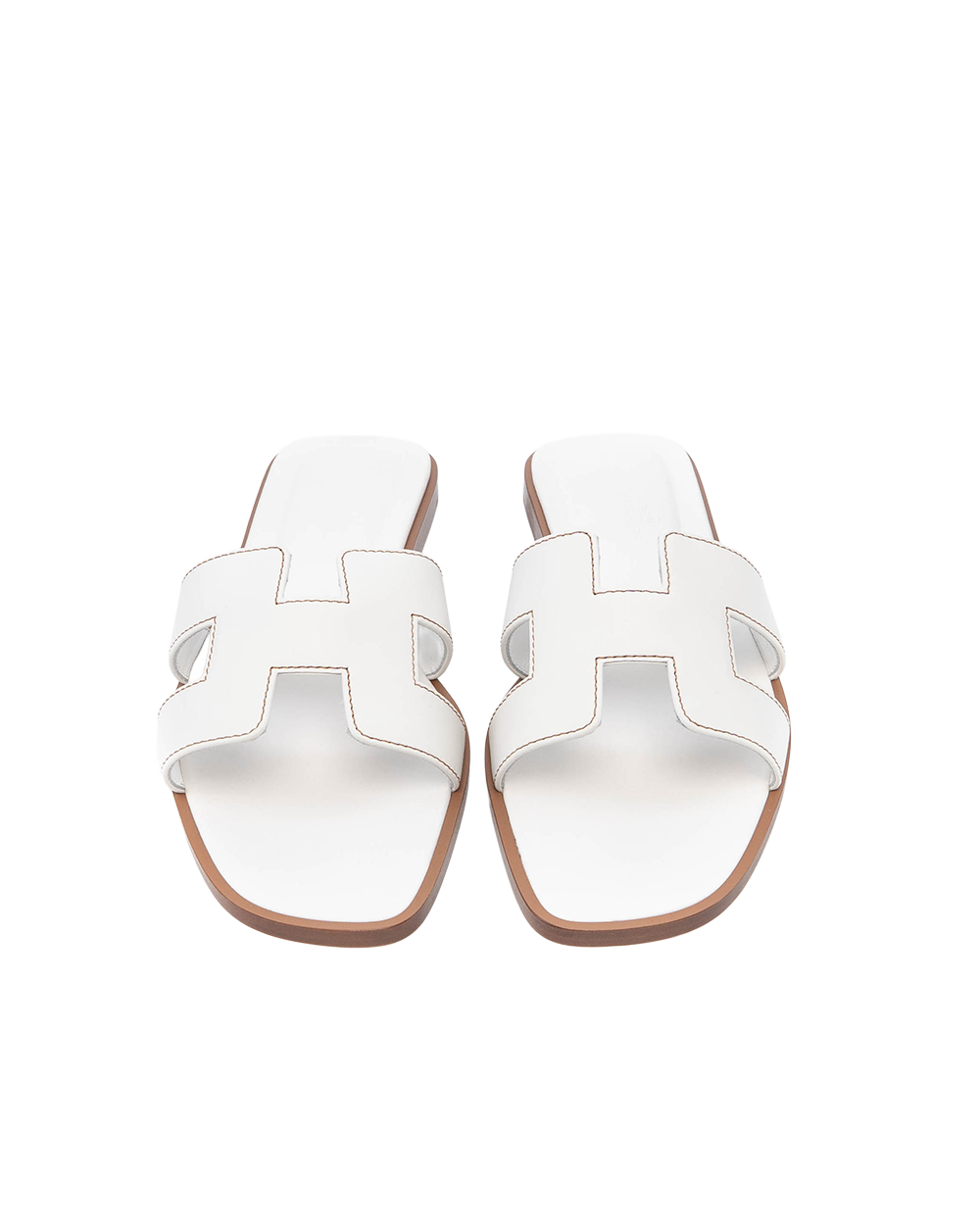 NEW HERMES ORAN SANDALS 37 WHITE R 0021056 Z 2404 05593