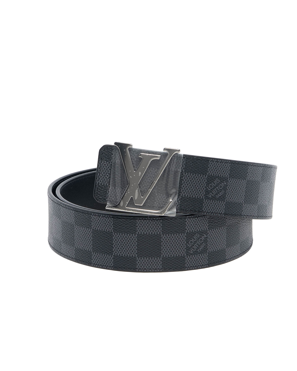 NEW LV BELT 100 GRAPHITE DAMIER CANVAS GHW 7361