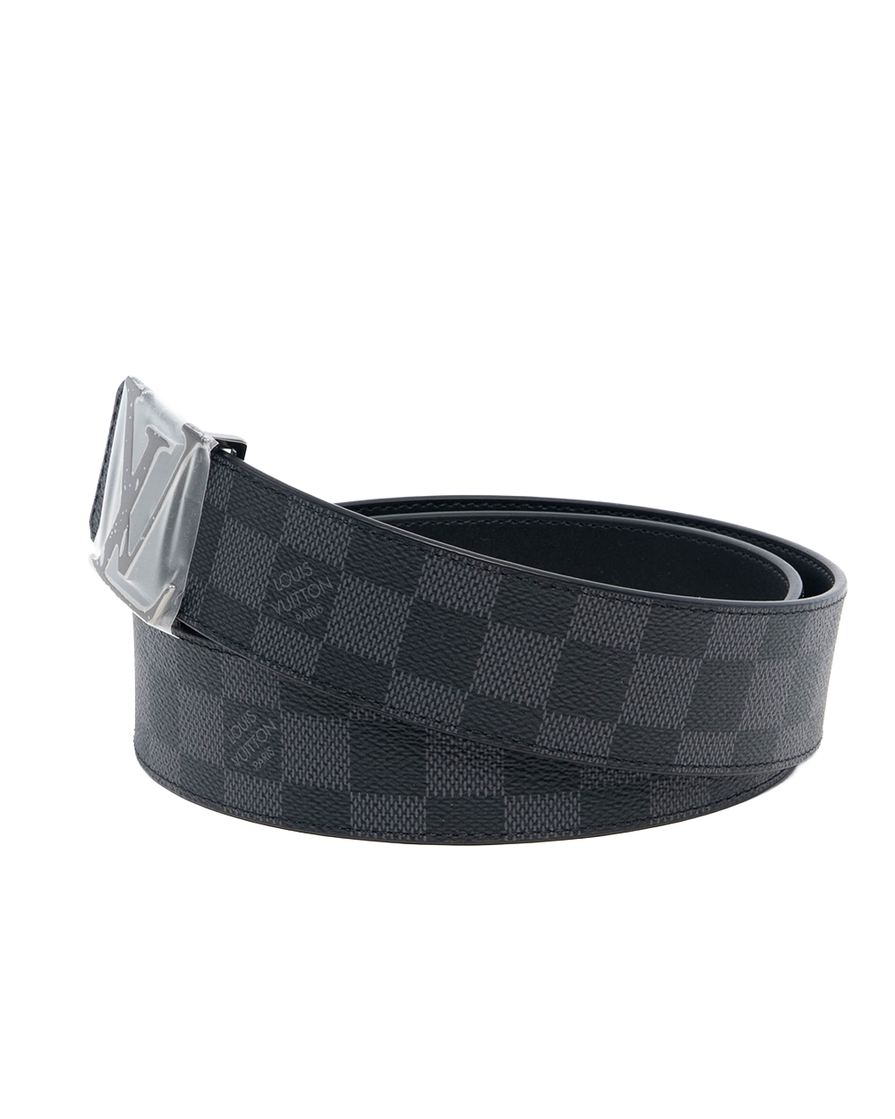NEW LV BELT 100 GRAPHITE DAMIER CANVAS GHW 7362