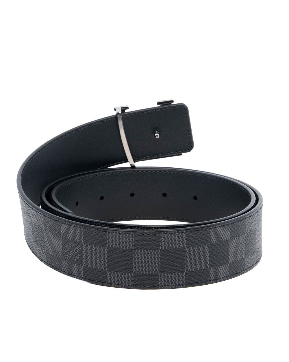 NEW LV BELT 100 GRAPHITE DAMIER CANVAS GHW 7364