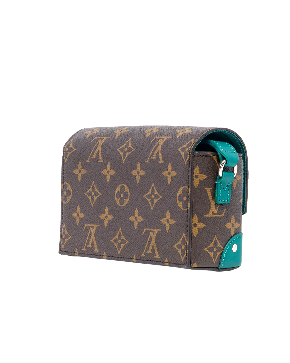 NEW LV STEAMER WEARABLE WALLET BROWN GREEN MONOGRAM CANVAS SHW MICROCHIP 5040