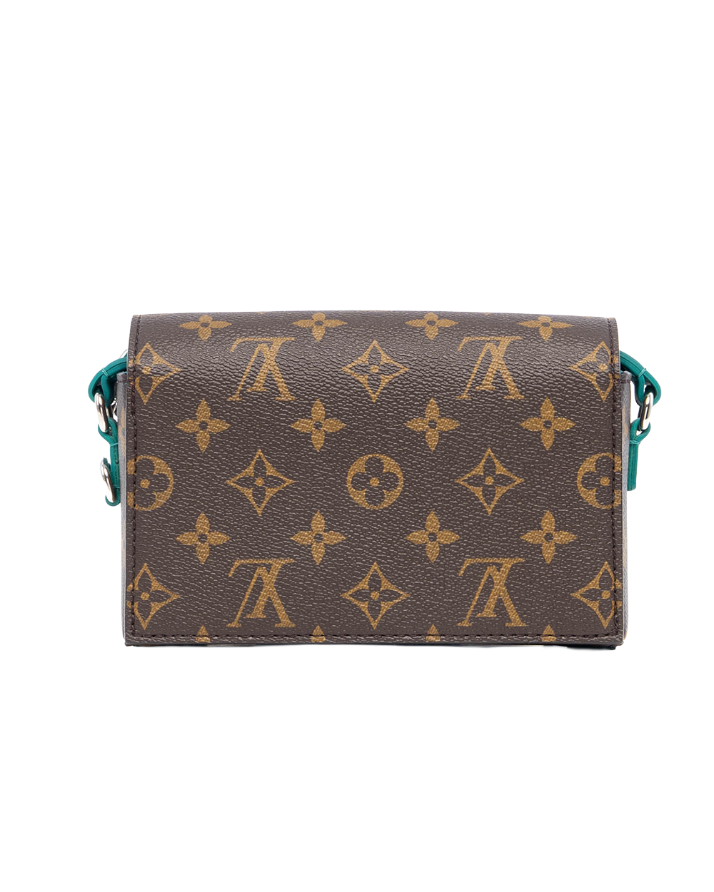 NEW LV STEAMER WEARABLE WALLET BROWN GREEN MONOGRAM CANVAS SHW MICROCHIP 5041