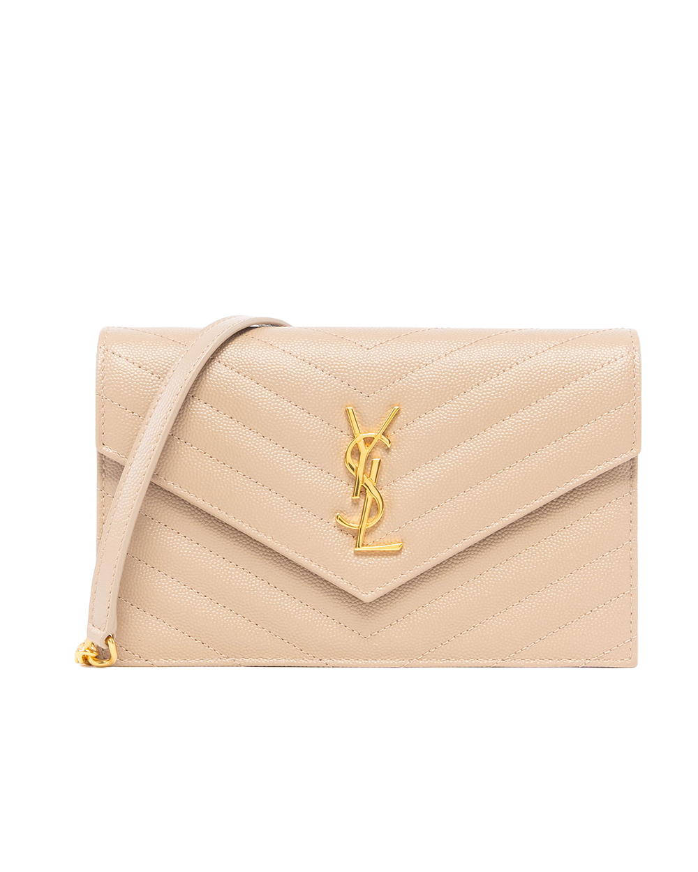 NEW YSL WOC 7.5 BEIGE CHEVRON GHW GUE 724920 0325 5182
