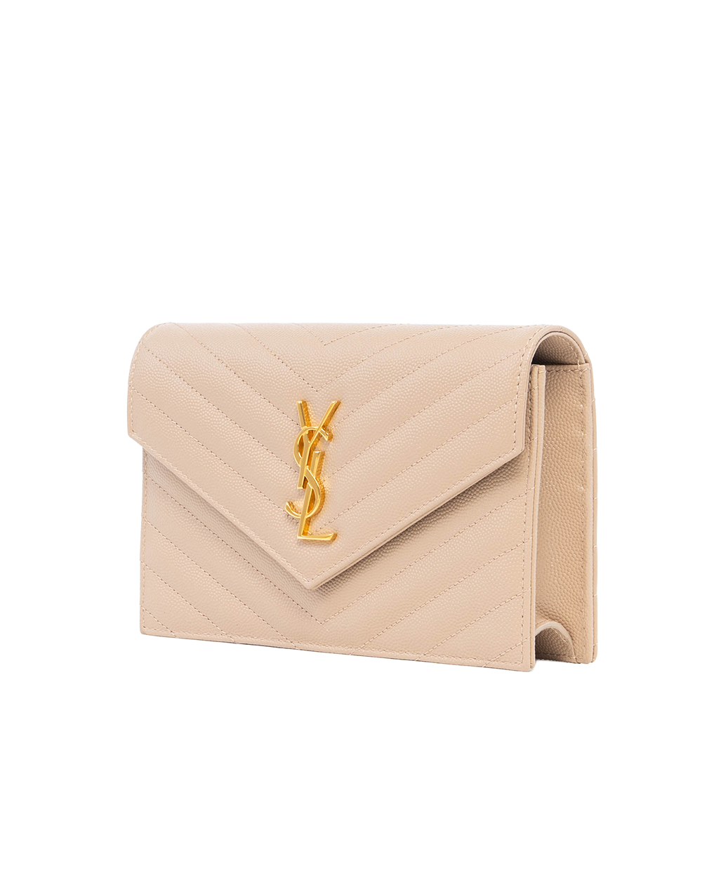 NEW YSL WOC 7.5 BEIGE CHEVRON GHW GUE 724920 0325 5184