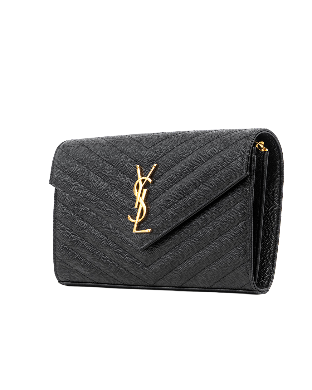 NEW YSL WOC 9.5 BLACK CHEVRON GHW GUE 377828 0125 5081