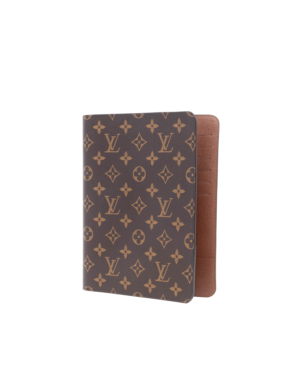 PAC LV BOOK COVER BROWN MONOGRAM CANVAS MICROCHIP 6063