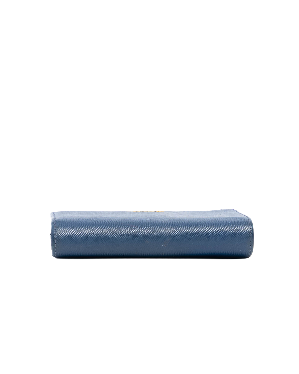 PRADA BI FOLD ZIPPY WALLET SHORT BLUE SAFFIANO GHW 0932