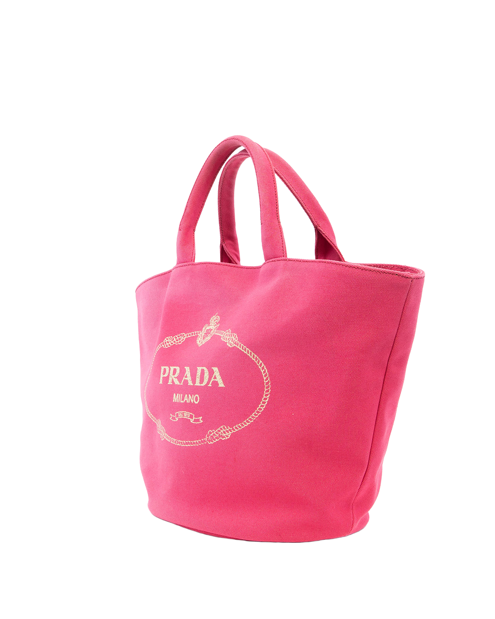 PRADA CANAPA TOTE PINK DENIM GHW 0098