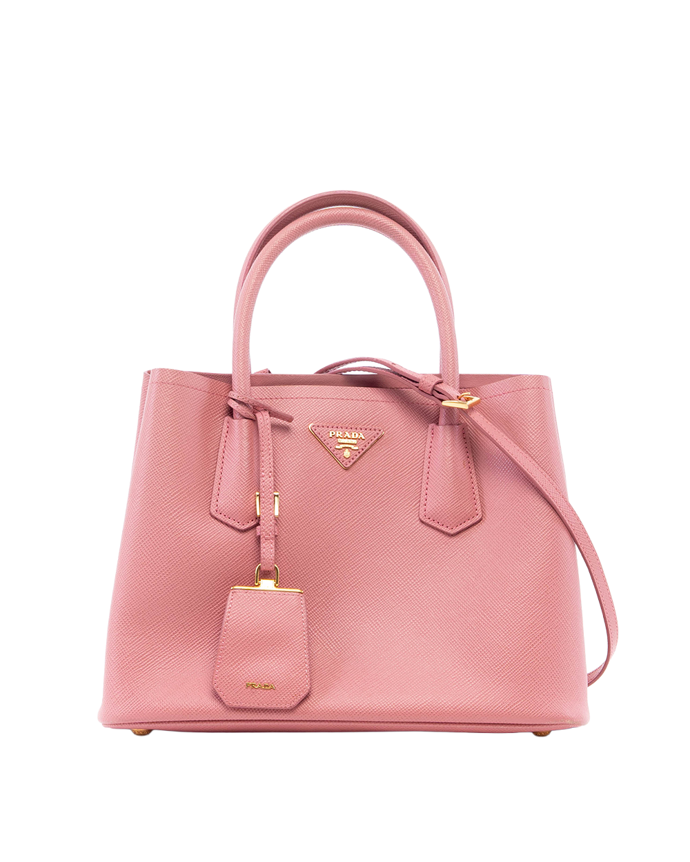 PRADA DOUBLE PINK SAFIANO GHW 0400