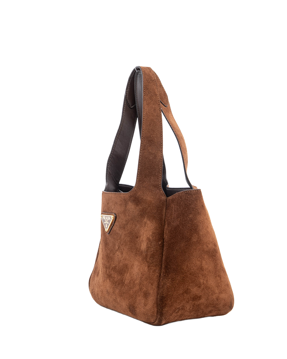 PRADA DYNAMIQUE MINI BROWN CALF SUEDE GHW 09120